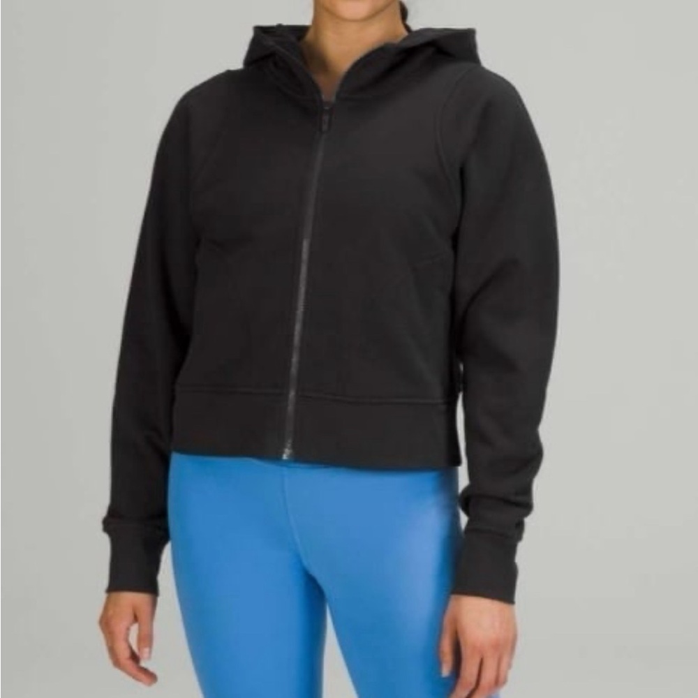 Lululemon Cotton French Terry Zip Hoodie, Black, Size 8 NWT